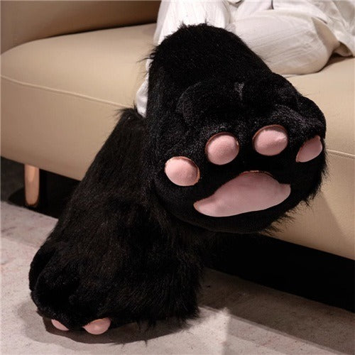 Kawaii Neko Paw Plush Slippers