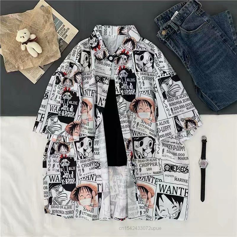 Luffy One Piece Anime Harajuku Casual Shirt