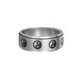 Minimalist Naruto Shinobi Symbols Spinning Ring - Stainless Steel Anime Jewelry