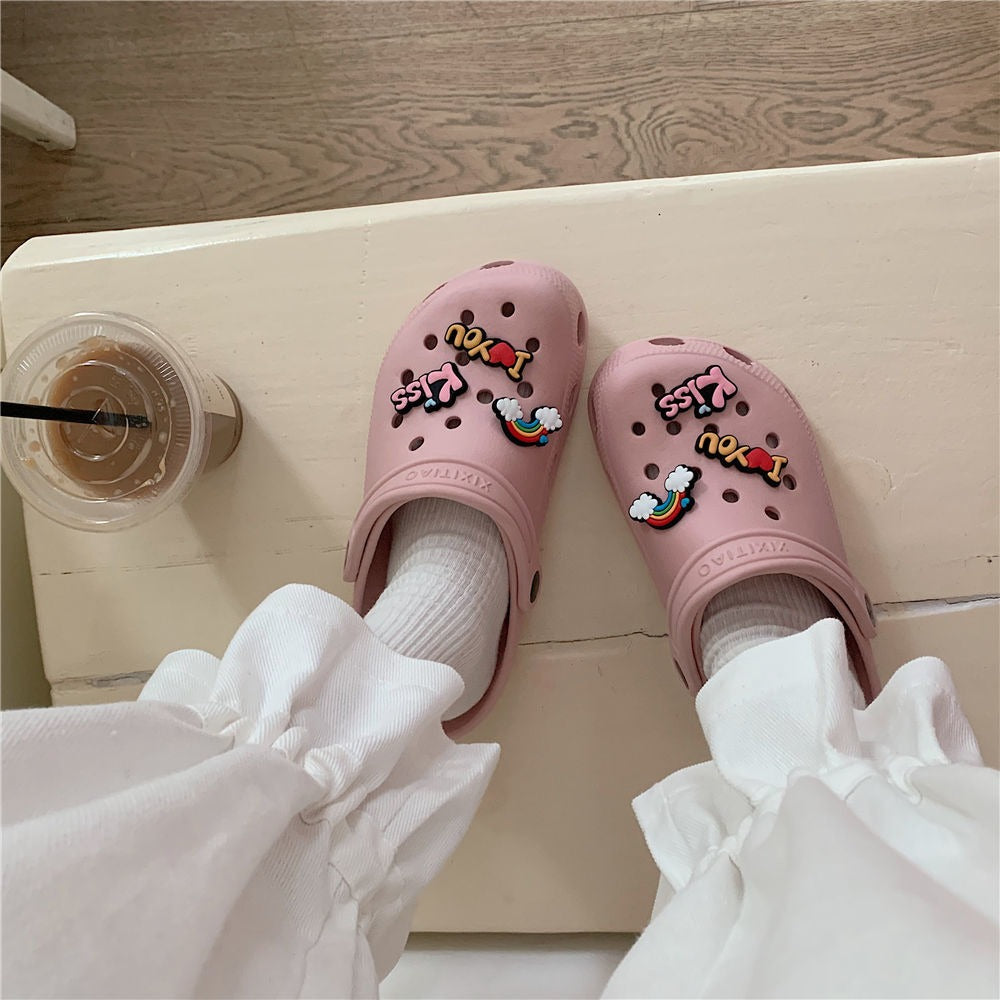 Kawaii Bear & Strawberry Summer Slippers - Non-Slip Comfort Slides