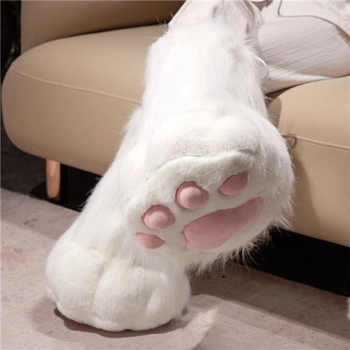 Kawaii Neko Paw Plush Slippers