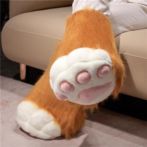 Kawaii Neko Paw Plush Slippers