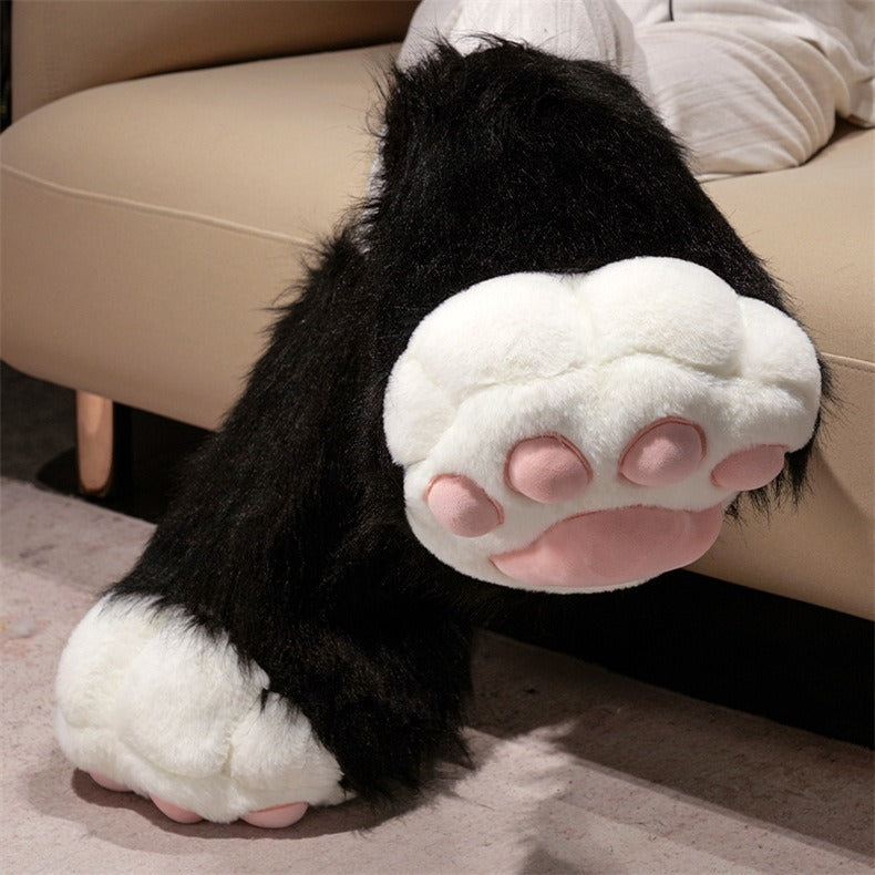 Kawaii Neko Paw Plush Slippers